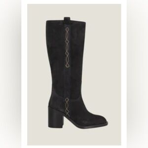 NWT Aspiga Navy Selena Knee High Suede Boots